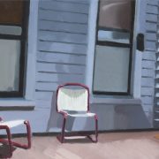 Porch, 2017, 40 x 60 cm, Oil and egg on canvas
